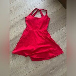 Amazon Red Cross-Back Dress